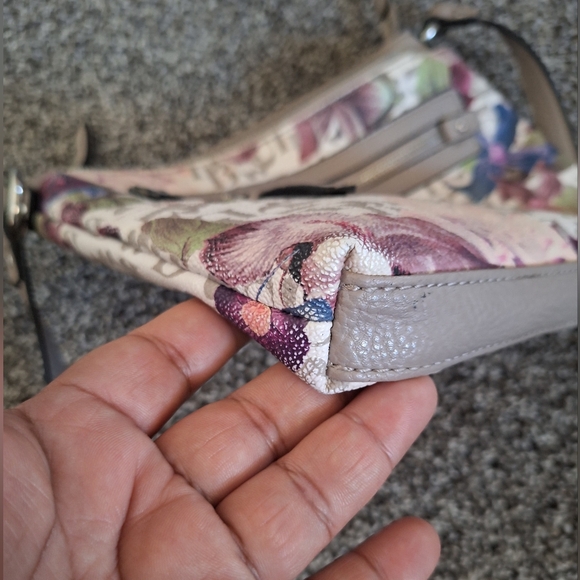 Dana Buchman Purse Faux Leather Handbag Multicolor Floral Shoulder Bag - Picture 10 of 14